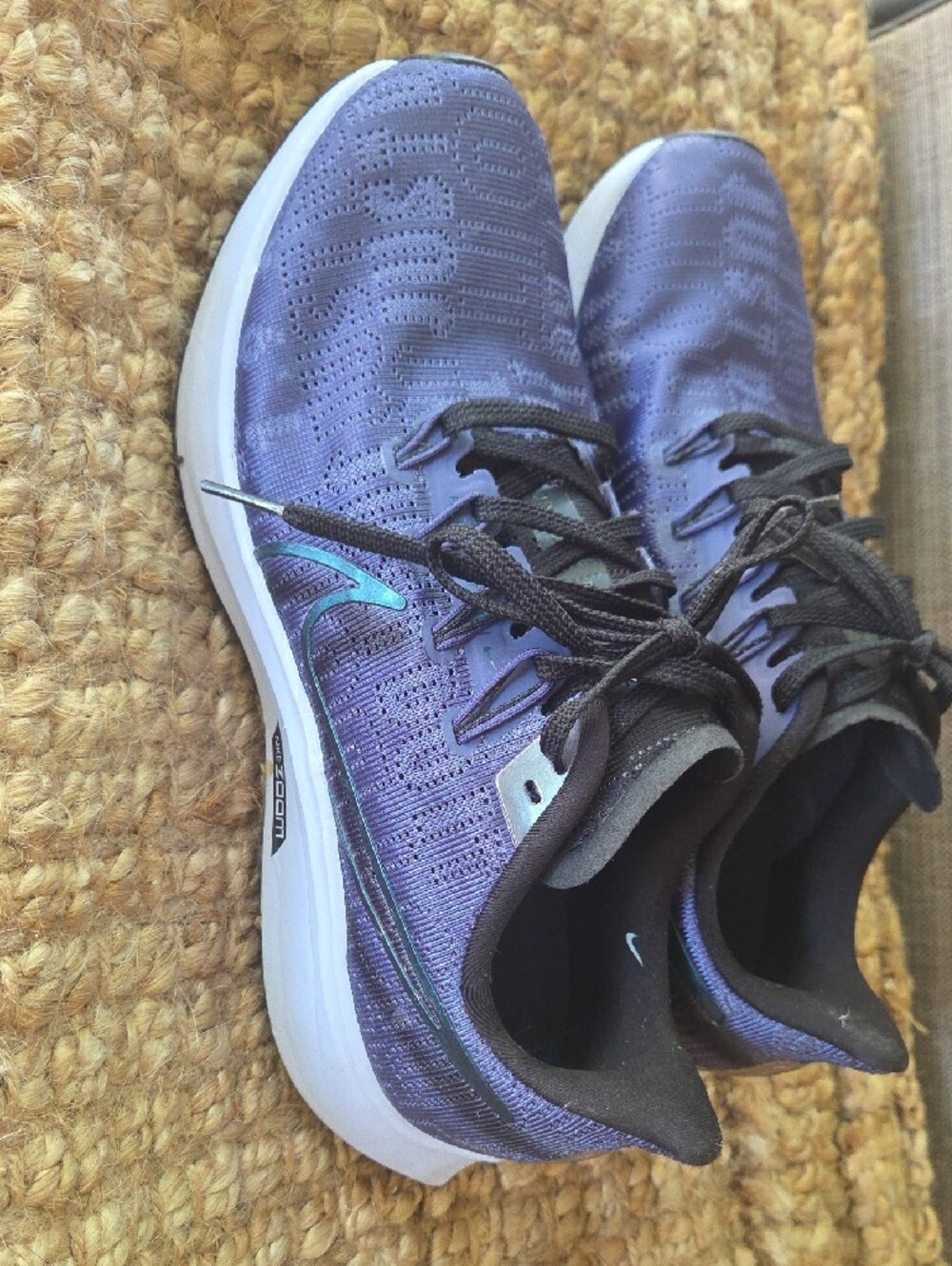 Nike Purple-Blue and Black Athletic Sneakers
